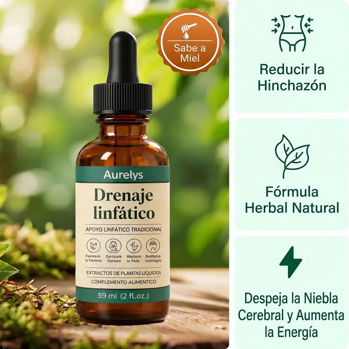 Majovi Drenaje Linfático, frasco gotero de 59 ml